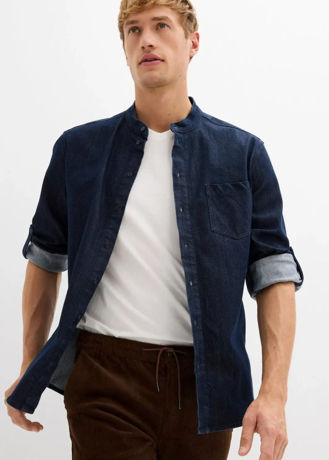 Jeanshemd in Slim Fit Herren Große Größen|Hemden