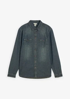 Herren bonprix Große Größen|Hemden|Jeanshemd, Langarm aus reiner Baumwolle