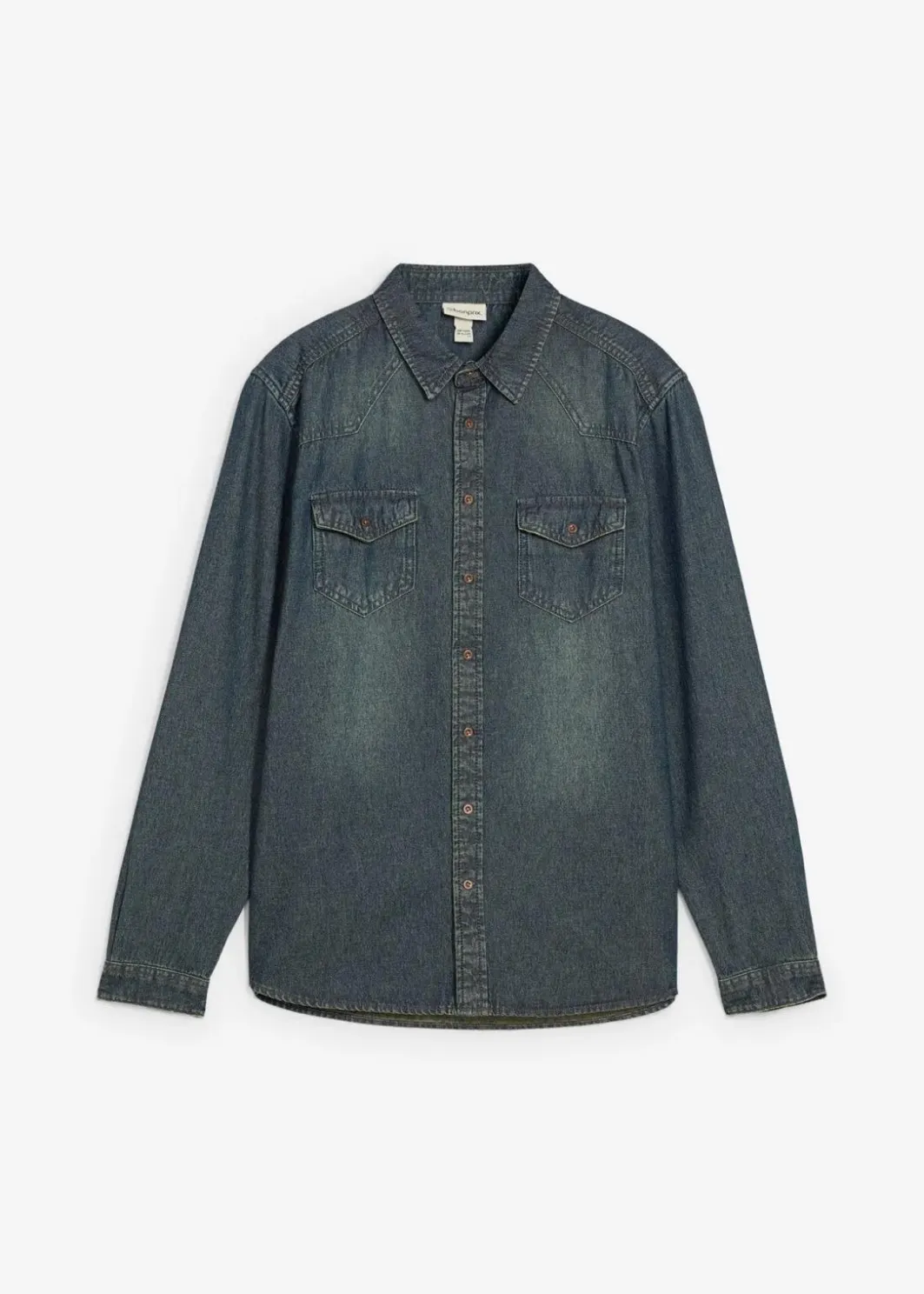 Herren bonprix Große Größen|Hemden|Jeanshemd, Langarm aus reiner Baumwolle