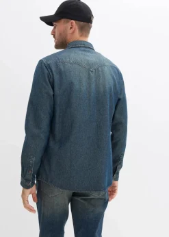 Herren bonprix Große Größen|Hemden|Jeanshemd, Langarm aus reiner Baumwolle