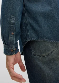 Herren bonprix Große Größen|Hemden|Jeanshemd, Langarm aus reiner Baumwolle