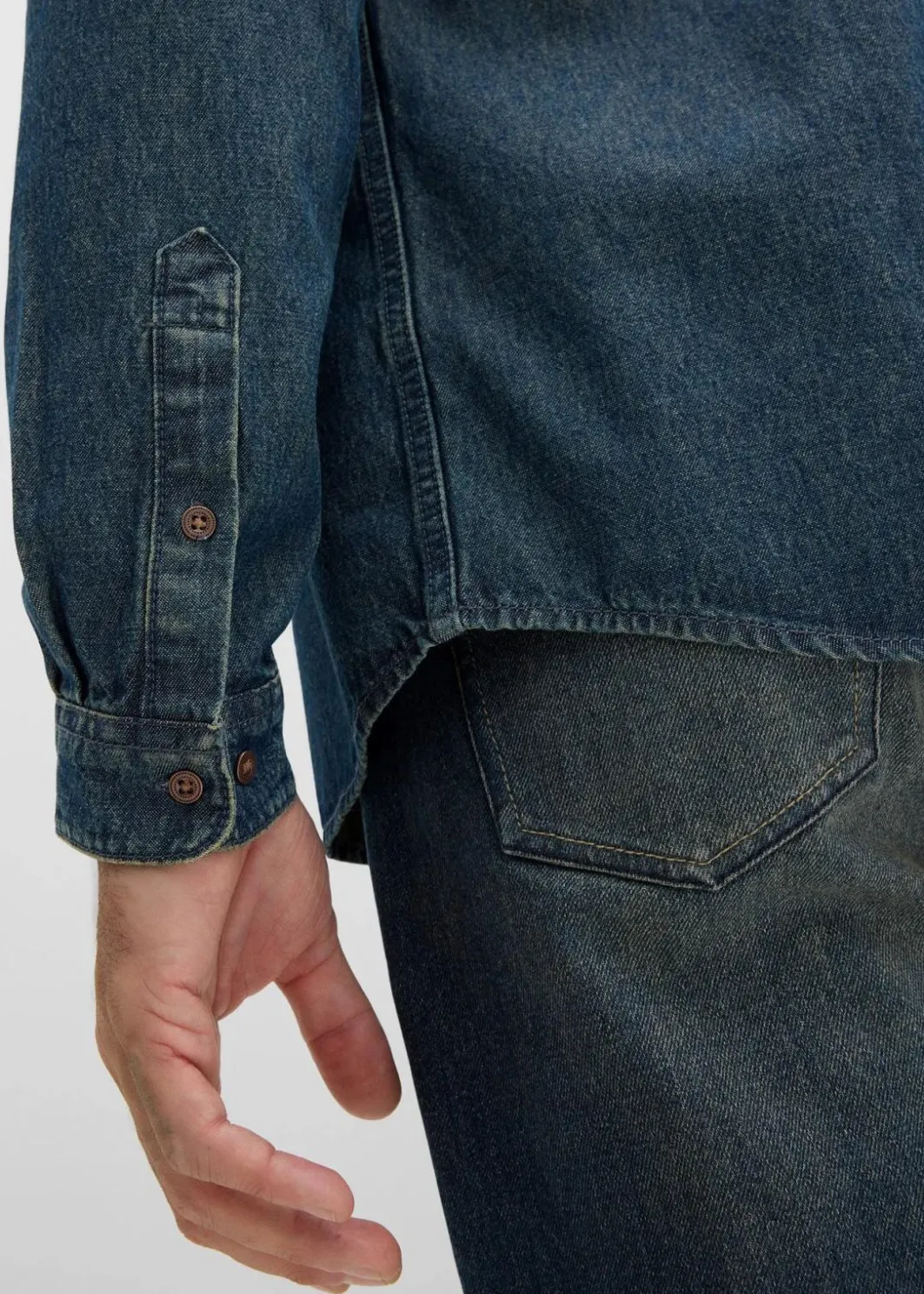 Herren bonprix Große Größen|Hemden|Jeanshemd, Langarm aus reiner Baumwolle
