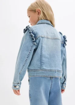 Kinder bonprix Mädchen 2-8 Jahre·Jacken & Outdoor|Jeansjacke aus elastischem Bio-Baumwoll-Mix