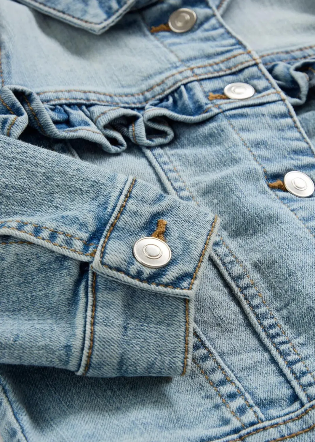 Kinder bonprix Mädchen 2-8 Jahre·Jacken & Outdoor|Jeansjacke aus elastischem Bio-Baumwoll-Mix