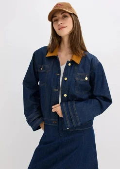 Jeansjacke mit Cordkragen Damen Bekleidung·Hosen|Jacken & Mäntel