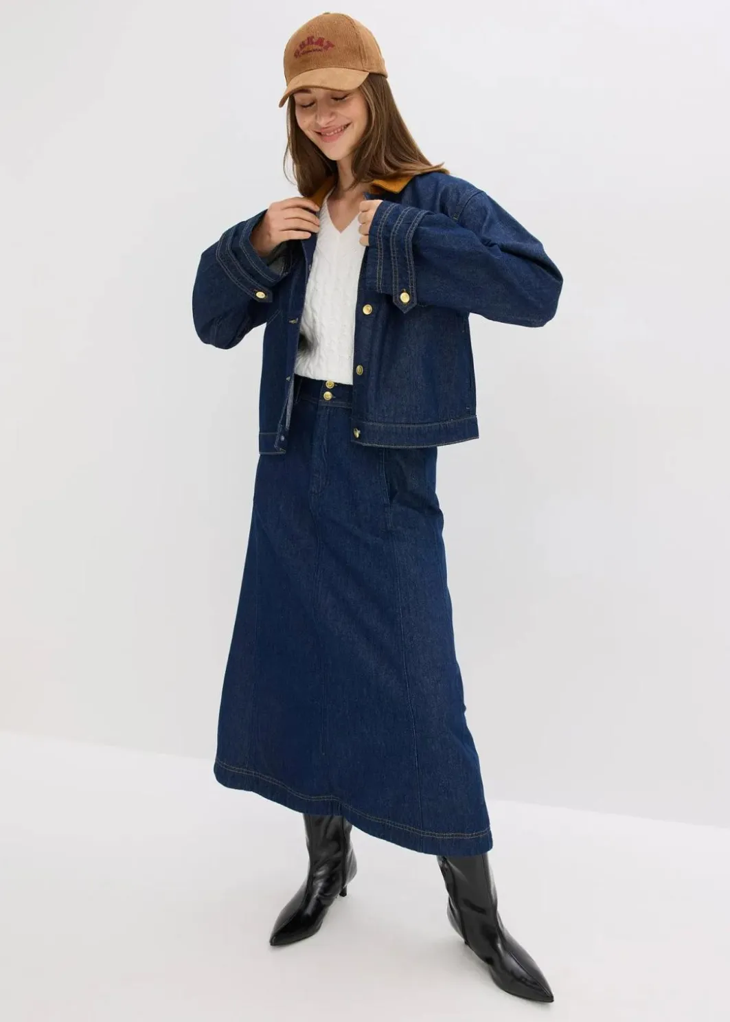 Jeansjacke mit Cordkragen Damen Bekleidung·Hosen|Jacken & Mäntel