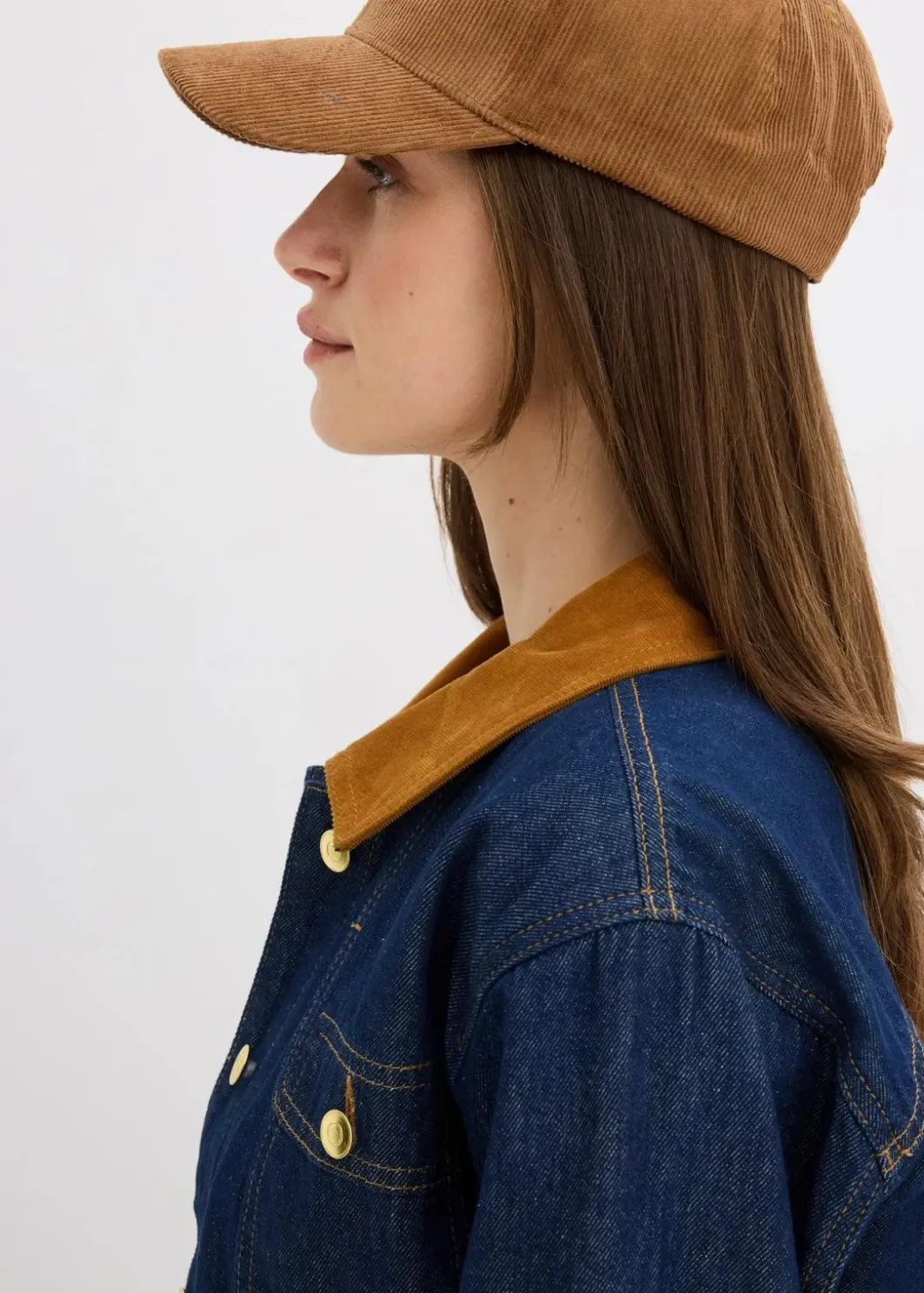 Jeansjacke mit Cordkragen Damen Bekleidung·Hosen|Jacken & Mäntel