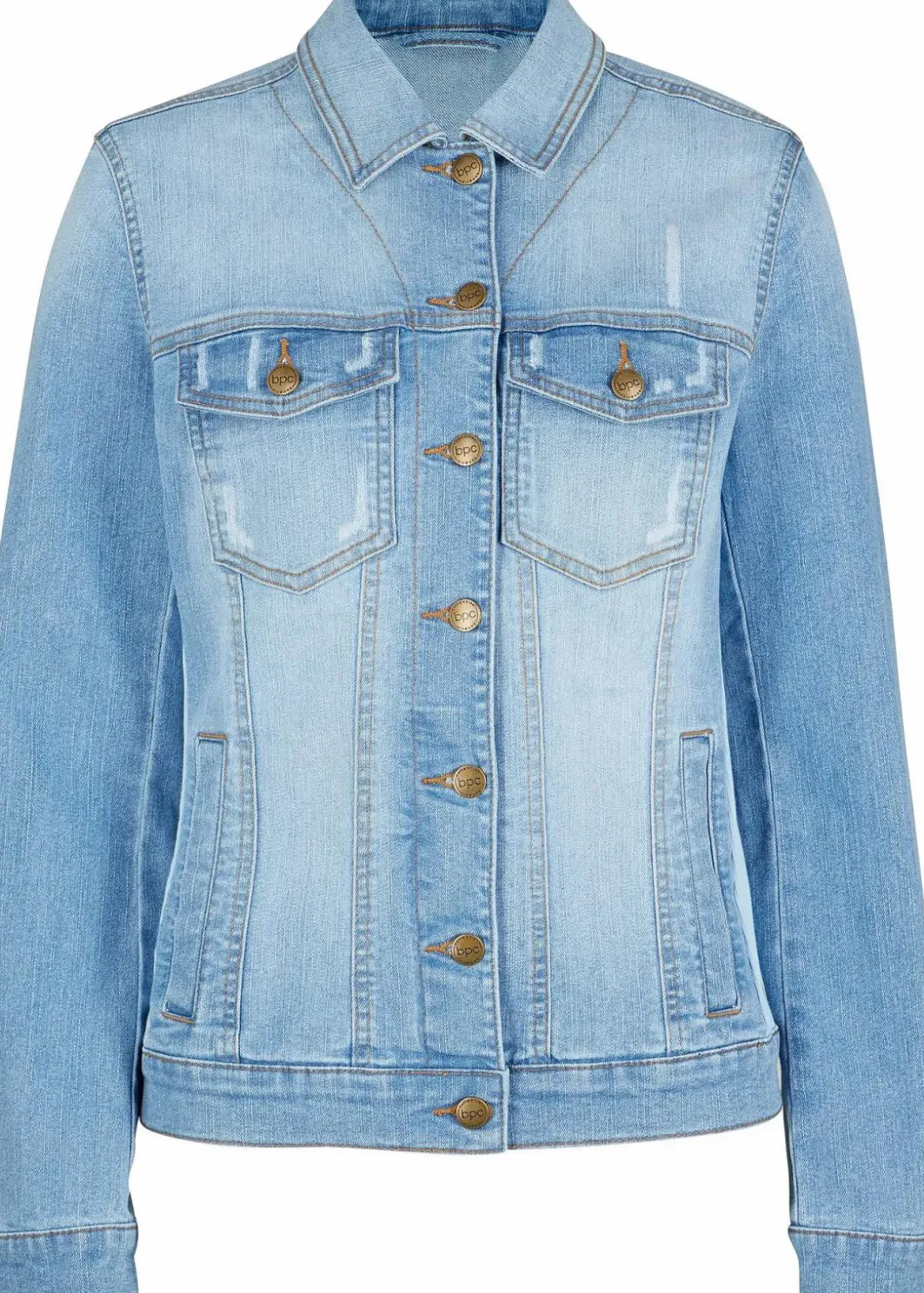 Damen bonprix Bekleidung·Hosen|Jeansjacke mit seitlichem Rippeinsatz