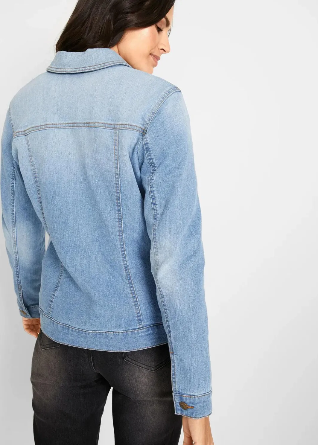 Damen bonprix Bekleidung·Hosen|Jeansjacke mit seitlichem Rippeinsatz