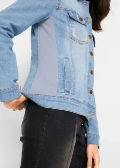 Damen bonprix Bekleidung·Hosen|Jeansjacke mit seitlichem Rippeinsatz
