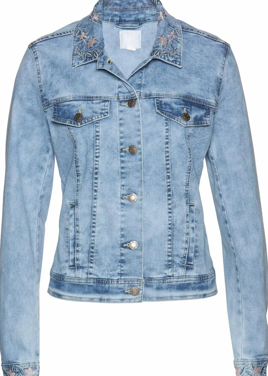 Jeansjacke mit Stickerei Damen Jacken & Mäntel|Bekleidung·Hosen