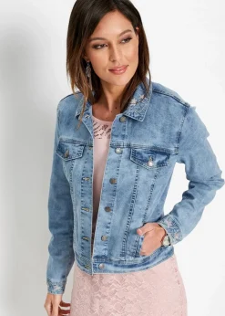 Jeansjacke mit Stickerei Damen Jacken & Mäntel|Bekleidung·Hosen