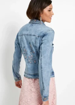 Jeansjacke mit Stickerei Damen Jacken & Mäntel|Bekleidung·Hosen