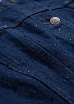 Hot Jeansjacke mit Strass Damen Jacken & Mäntel|Bekleidung·Hosen