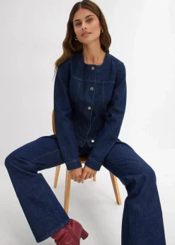 Hot Jeansjacke mit Strass Damen Jacken & Mäntel|Bekleidung·Hosen