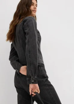 Damen bonprix Bekleidung·Hosen|Jacken & Mäntel|Jeansjacke mit Strass