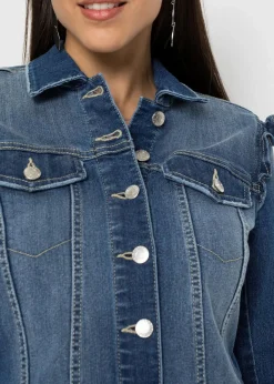 New Jeansjacke mit Volants Damen Jacken & Mäntel