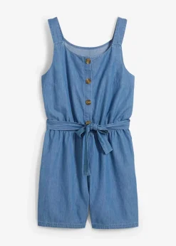 Kinder bonprix Mädchen 9-16 Jahre·Kleider & Jumpsuits|Mädchen 2-8 Jahre·Nachhaltigere Materialien|Jeans-Jumpsuit aus fließender Baumwolle