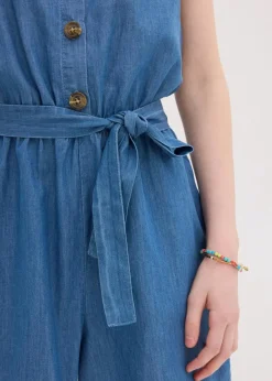 Kinder bonprix Mädchen 9-16 Jahre·Kleider & Jumpsuits|Mädchen 2-8 Jahre·Nachhaltigere Materialien|Jeans-Jumpsuit aus fließender Baumwolle