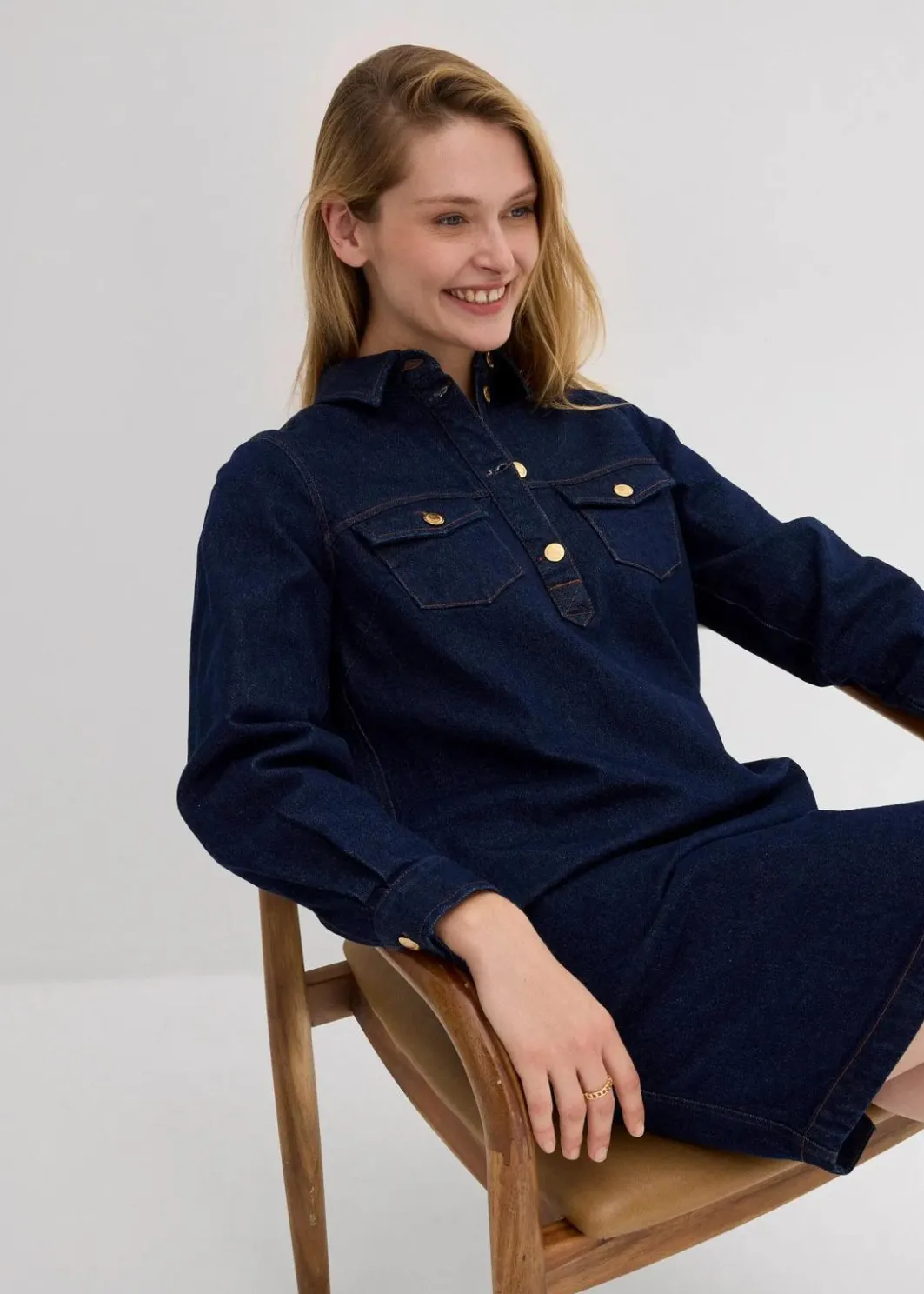 New Jeanskleid Damen Bekleidung·Pullover & Strickjacken|Kleider