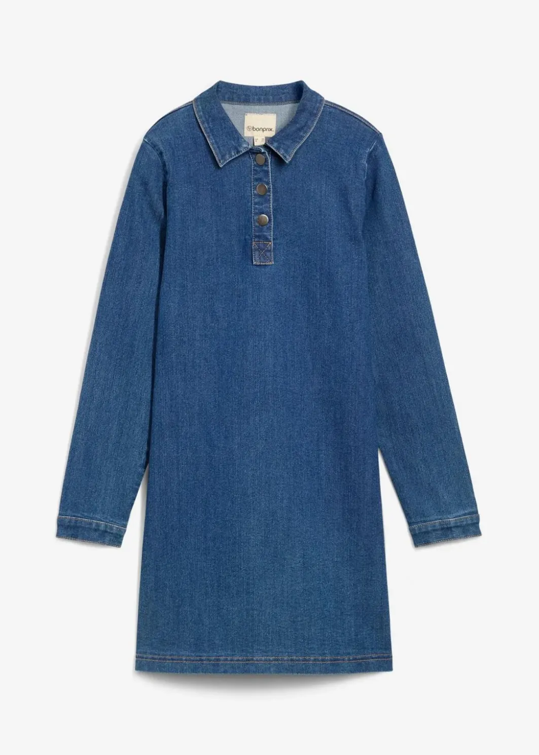 Kinder bonprix Mädchen 9-16 Jahre·Kleider & Jumpsuits|Jeanskleid in A-Linienführung mit Bio-Baumwolle