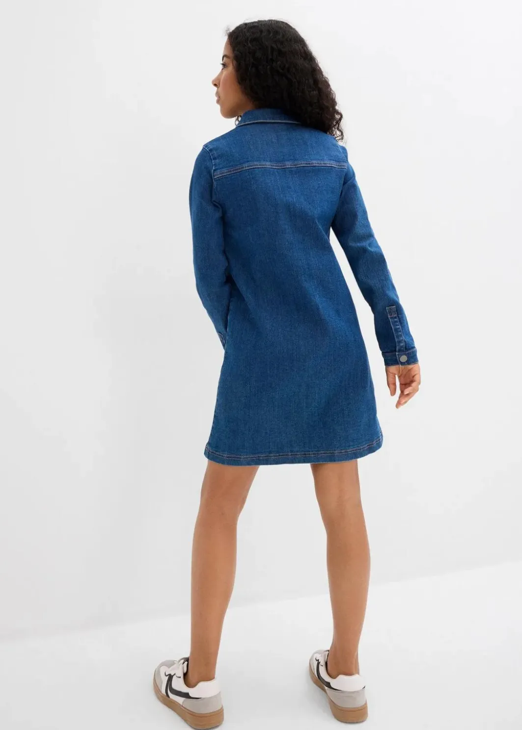 Kinder bonprix Mädchen 9-16 Jahre·Kleider & Jumpsuits|Jeanskleid in A-Linienführung mit Bio-Baumwolle