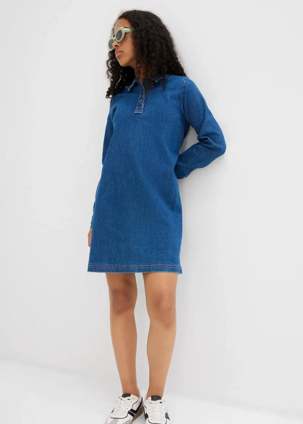 Kinder bonprix Mädchen 9-16 Jahre·Kleider & Jumpsuits|Jeanskleid in A-Linienführung mit Bio-Baumwolle