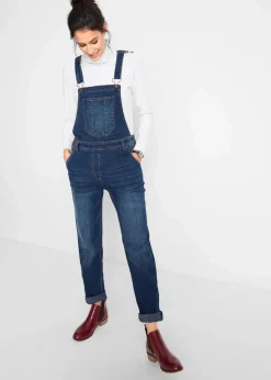 Damen bonprix Bekleidung·Shirts & Tops|Jeans|Jeans-Latzhose im Boyfriend Fit