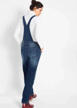 Damen bonprix Bekleidung·Shirts & Tops|Jeans|Jeans-Latzhose im Boyfriend Fit
