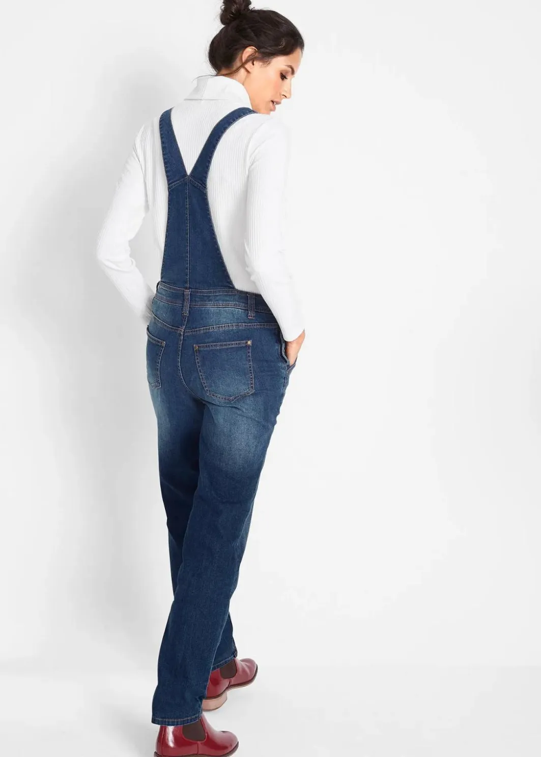 Damen bonprix Bekleidung·Shirts & Tops|Jeans|Jeans-Latzhose im Boyfriend Fit