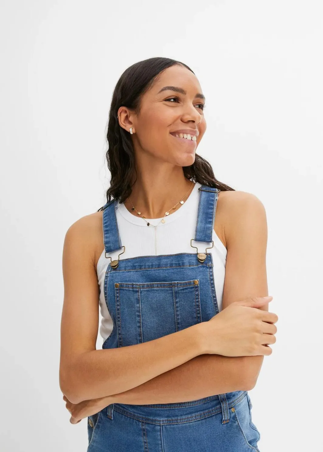Online Jeans-Latzhose im Boyfriend Fit Damen Jeans|Bekleidung·Shirts & Tops