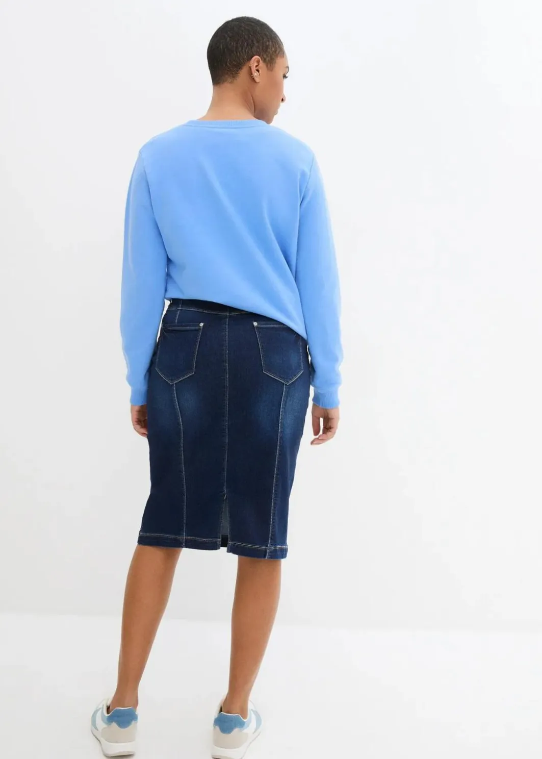 Jeansrock High Waist, Bequembund Damen Bekleidung·Sportbekleidung|Röcke