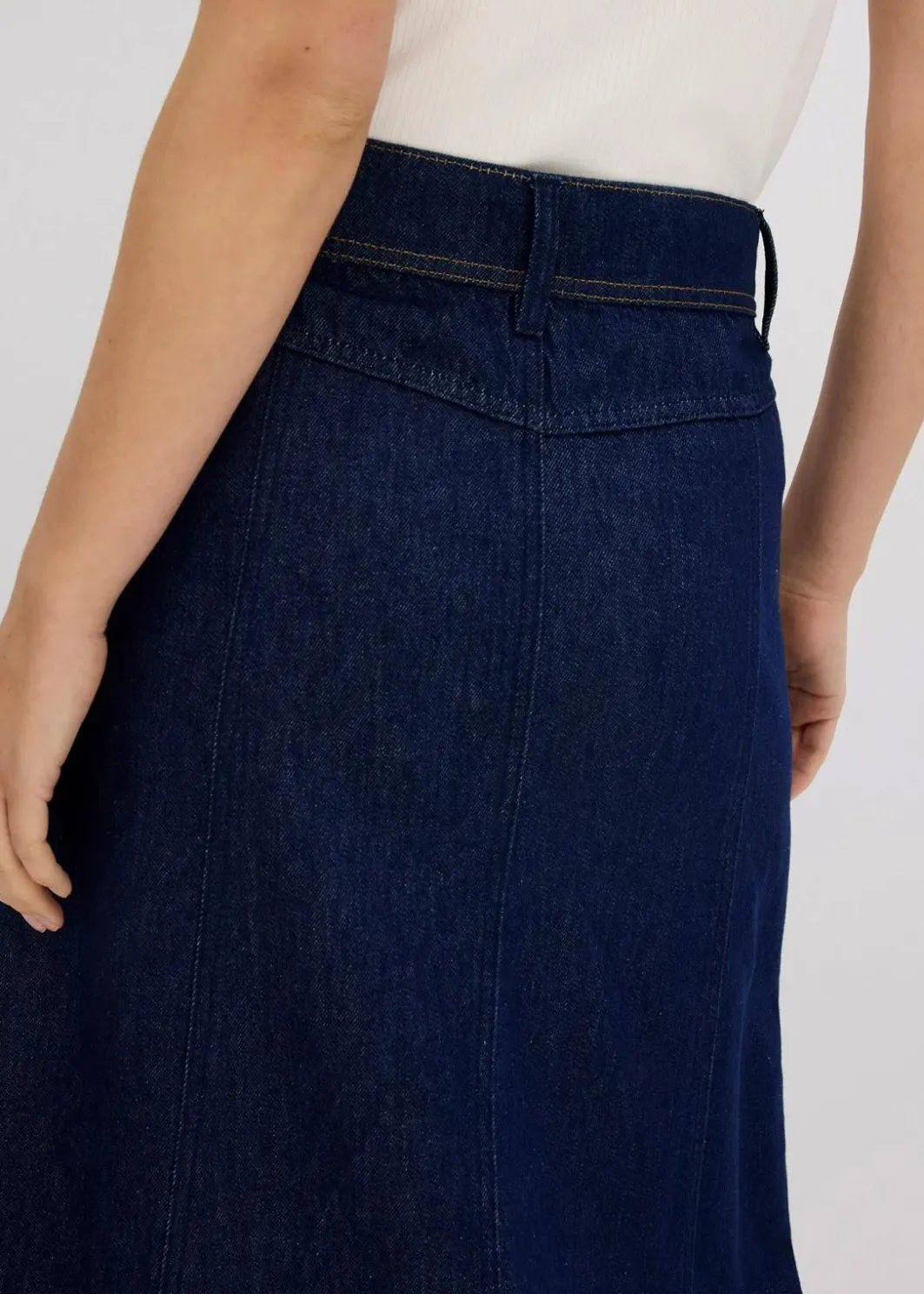 Outlet Jeansrock Midilänge Damen Bekleidung·Sportbekleidung|Röcke