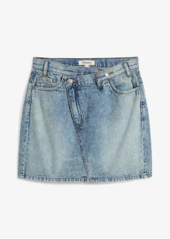 Damen bonprix Bekleidung·Sportbekleidung|Röcke|Jeansrock mit asymmetrischem Bund