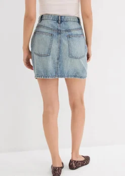 Damen bonprix Bekleidung·Sportbekleidung|Röcke|Jeansrock mit asymmetrischem Bund
