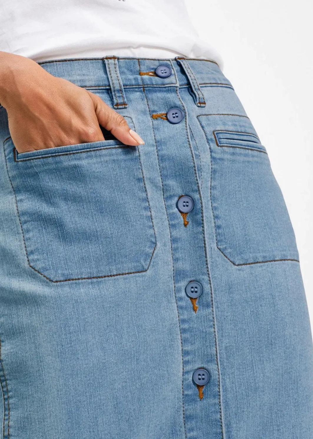 Online Jeansrock mit Knöpfen Damen Bekleidung·Sportbekleidung|Röcke