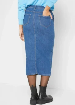 Damen bonprix Bekleidung·Sportbekleidung|Röcke|Jeansrock mit Schlitz