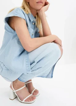 Damen bonprix Röcke|Bekleidung·Sportbekleidung|Jeansrock mit Schlitz