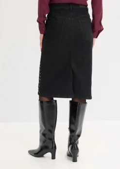 Sale Jeansrock mit Strassapplikation Damen Bekleidung·Sportbekleidung|Röcke