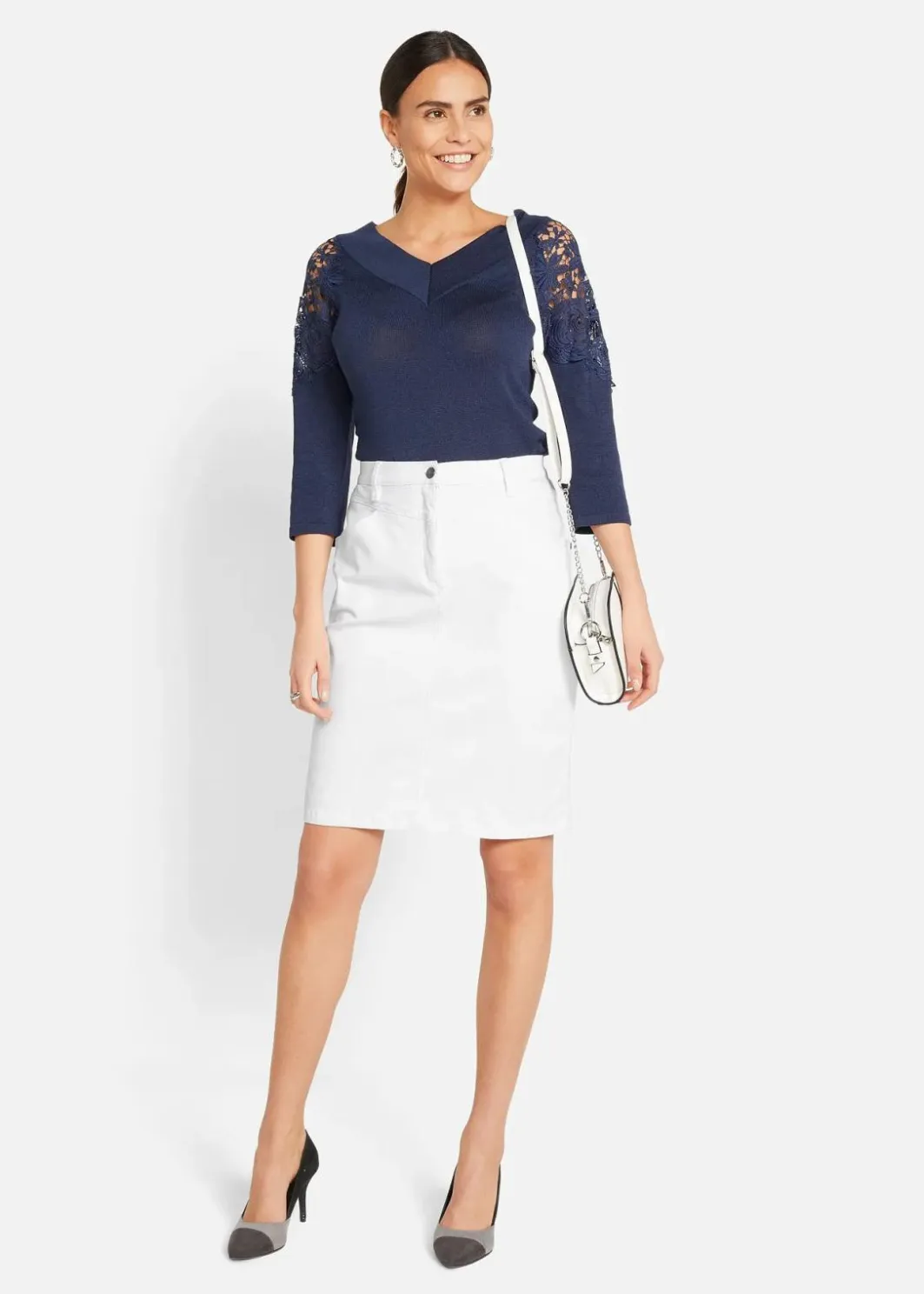Damen bonprix Röcke|Bekleidung·Sportbekleidung|Jeansrock, Stretch