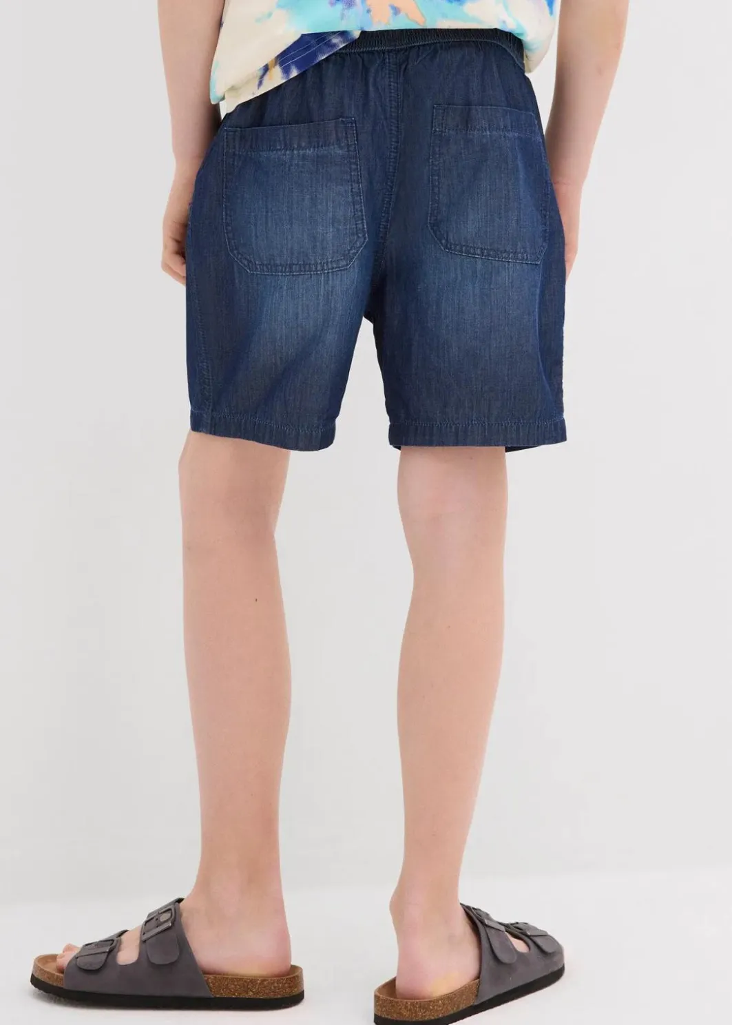 Kinder bonprix Jungen 9-16 Jahre·Shorts|Jungen 2-8 Jahre·Nachhaltigere Materialien|Jeans-Schlupf-Shorts, Regular Fit aus Bio Baumwolle