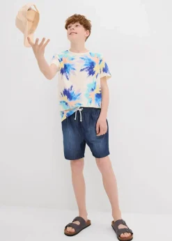 Kinder bonprix Jungen 9-16 Jahre·Shorts|Jungen 2-8 Jahre·Nachhaltigere Materialien|Jeans-Schlupf-Shorts, Regular Fit aus Bio Baumwolle