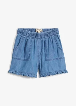 Outlet Jeans-Shorts aus fließender Baumwolle Kinder Mädchen 2-8 Jahre·Shorts|Mädchen 2-8 Jahre·Nachhaltigere Materialien