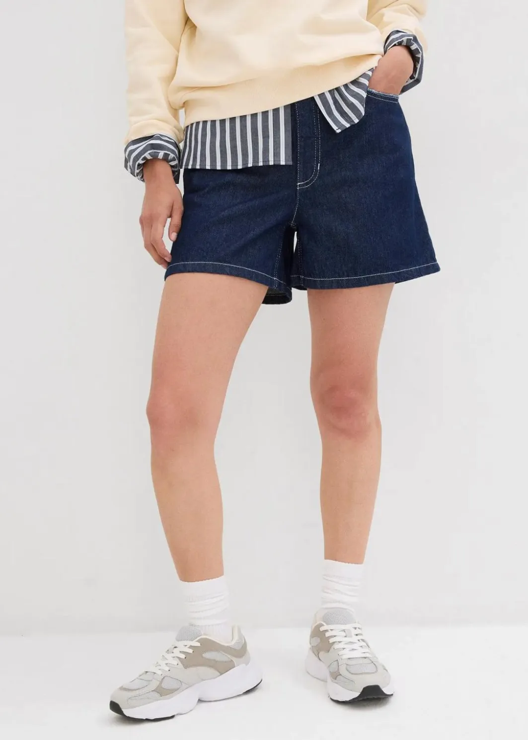 Outlet Jeans-Shorts High Waist, Low Stretch Damen Bekleidung·Outdoorbekleidung|Bekleidung·Shirts & Tops