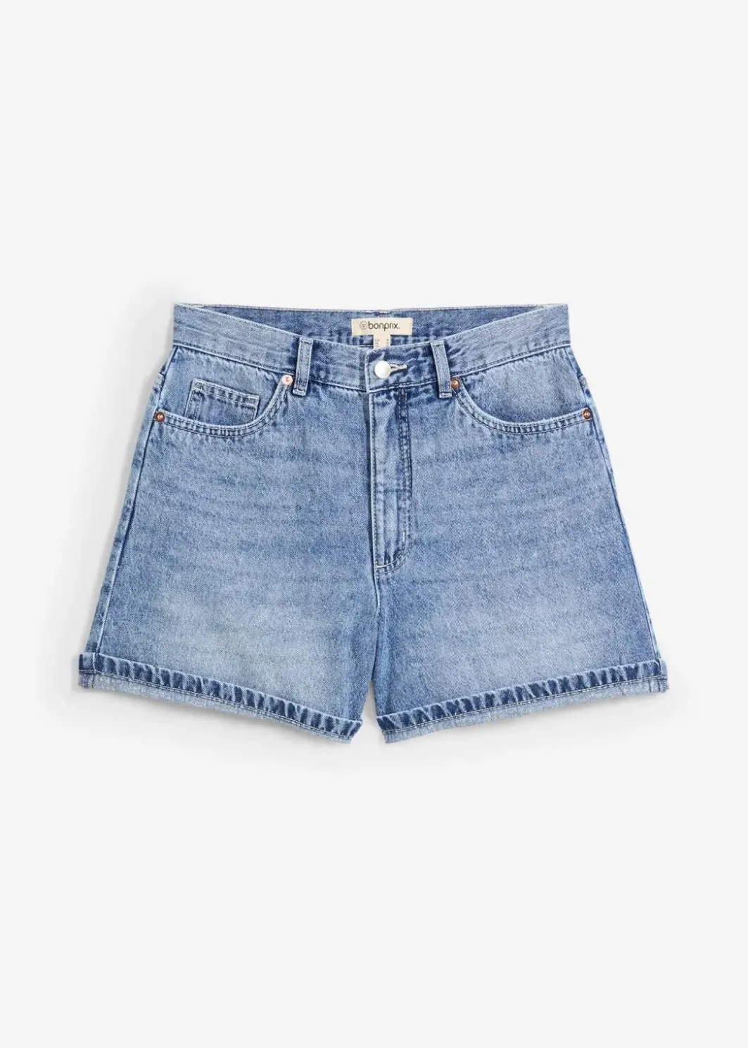 Damen bonprix Bekleidung·Outdoorbekleidung|Bekleidung·Shirts & Tops|Jeans-Shorts High Waist, Low Stretch