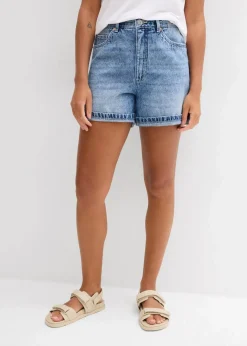 Damen bonprix Bekleidung·Outdoorbekleidung|Bekleidung·Shirts & Tops|Jeans-Shorts High Waist, Low Stretch