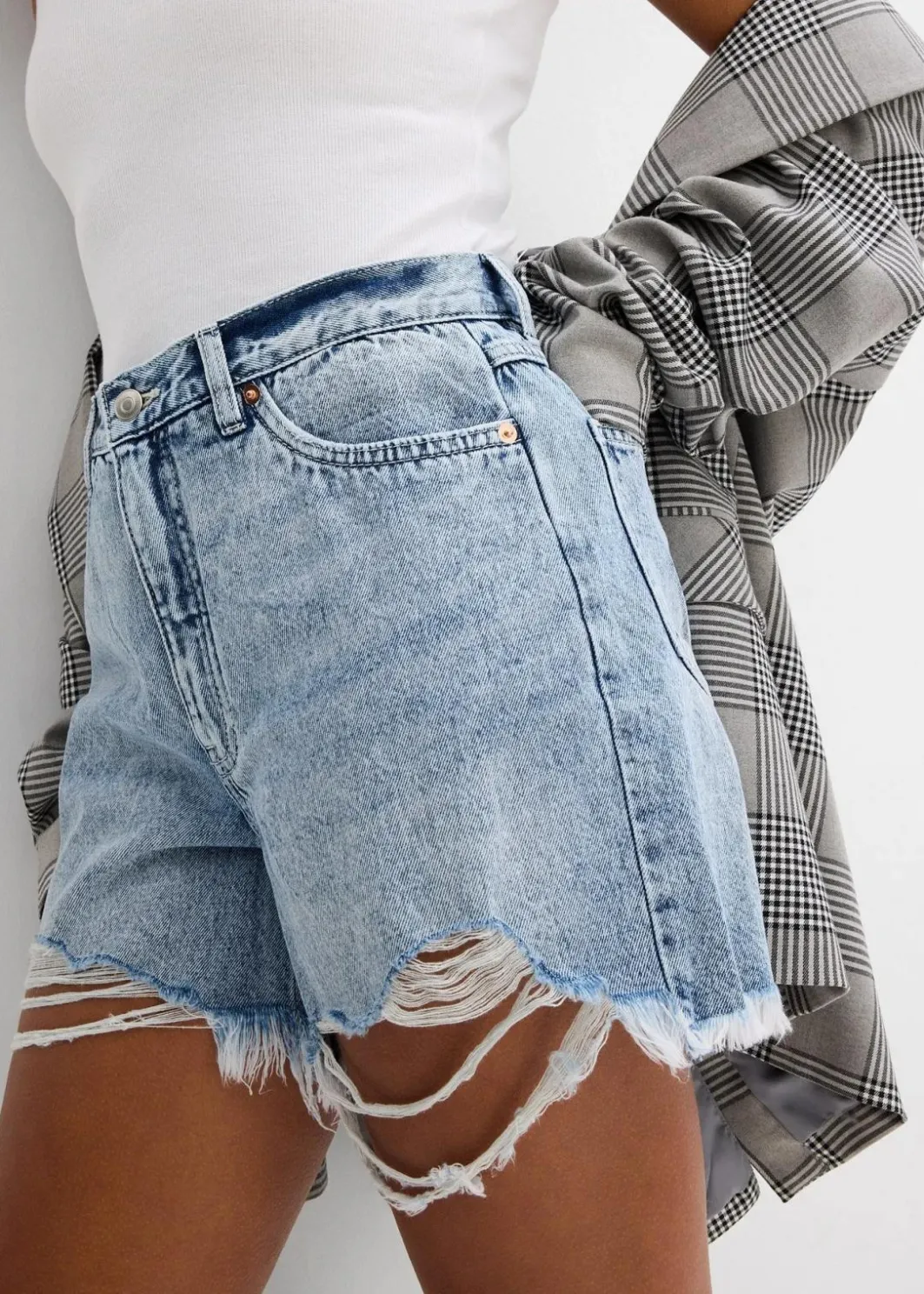 Clearance Jeans-Shorts High Waist, Low Stretch Damen Jeans|Shorts