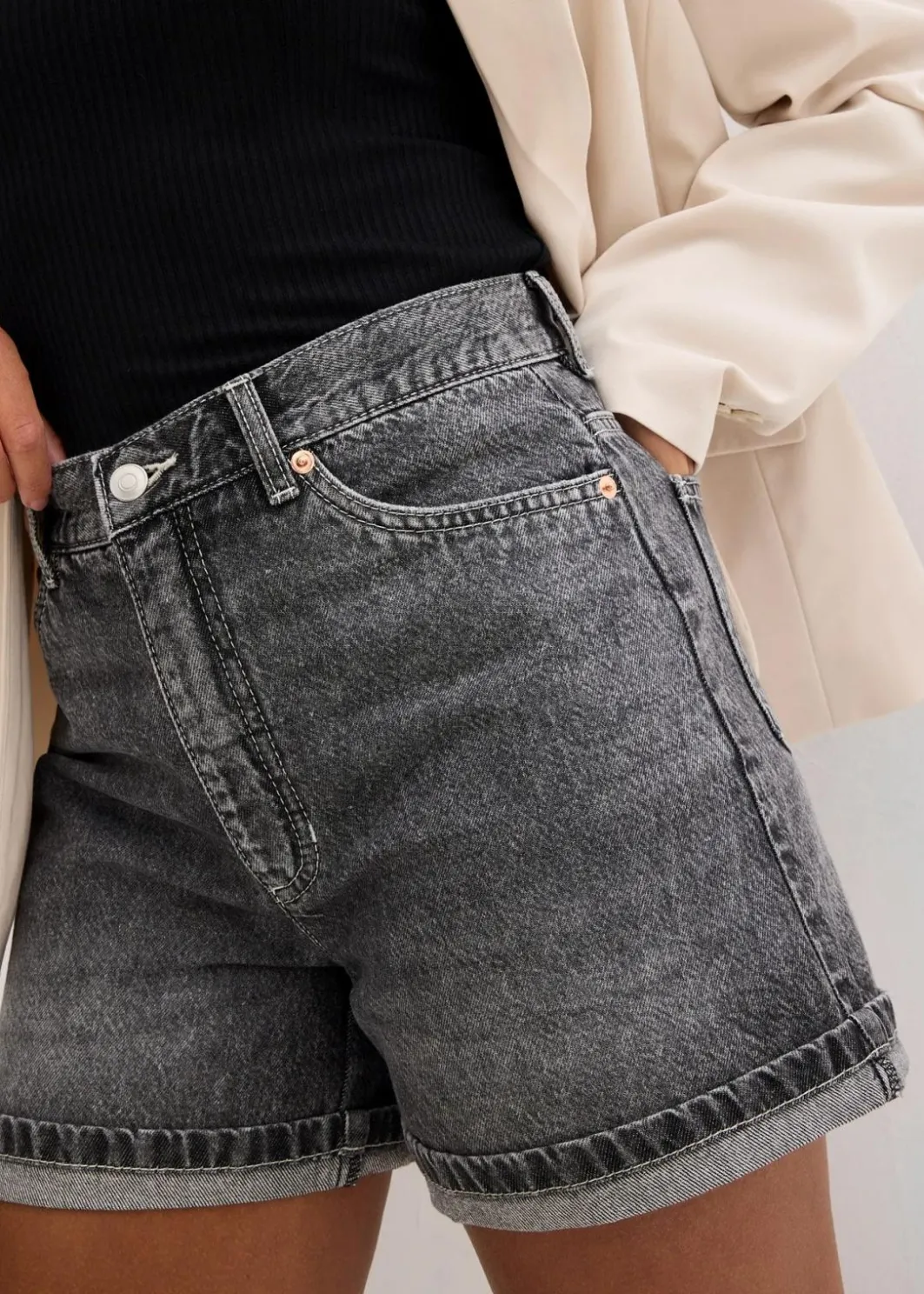 New Jeans-Shorts High Waist, Low Stretch Damen Jeans|Shorts