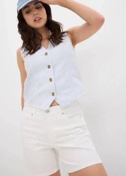 Damen bonprix Bekleidung·Outdoorbekleidung|Bekleidung·Shirts & Tops|Jeans-Shorts Mid Waist