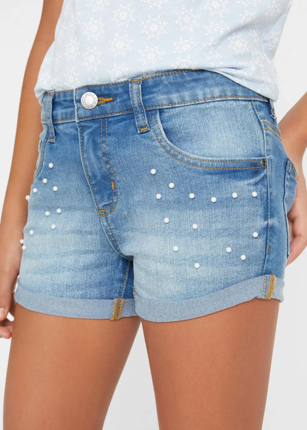 Best Jeans-Shorts Mid Waist Kinder Mädchen 9-16 Jahre·Shorts|Mädchen 9-16 Jahre·Jeans